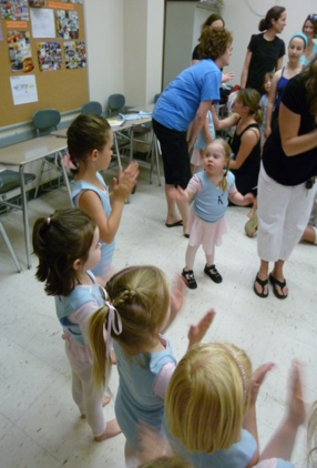 Talia backstage at the dance recital